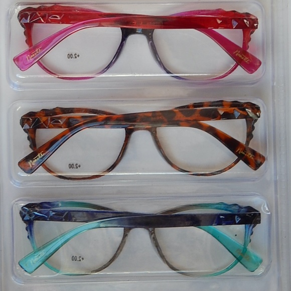 NANETTE LEPORE 3-PACK PREMIUM READING GLASSES + 2.00 NEW